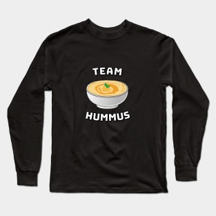 Team Hummus | Vegan Vegetarian Falafel Plant Based Long Sleeve T-Shirt